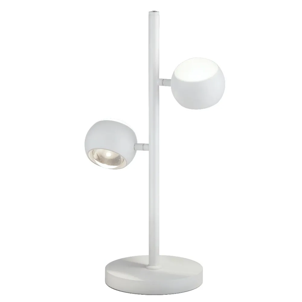 Lampade Da Tavolo-Selezionato da Mazzolaluce Lampada da tavolo bianca moderna 2 sfere orientabili led 2700k-6500k
