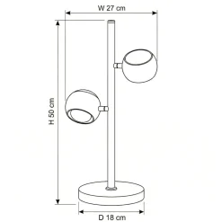 Lampade Da Tavolo-Selezionato da Mazzolaluce Lampada da tavolo bianca moderna 2 sfere orientabili led 2700k-6500k