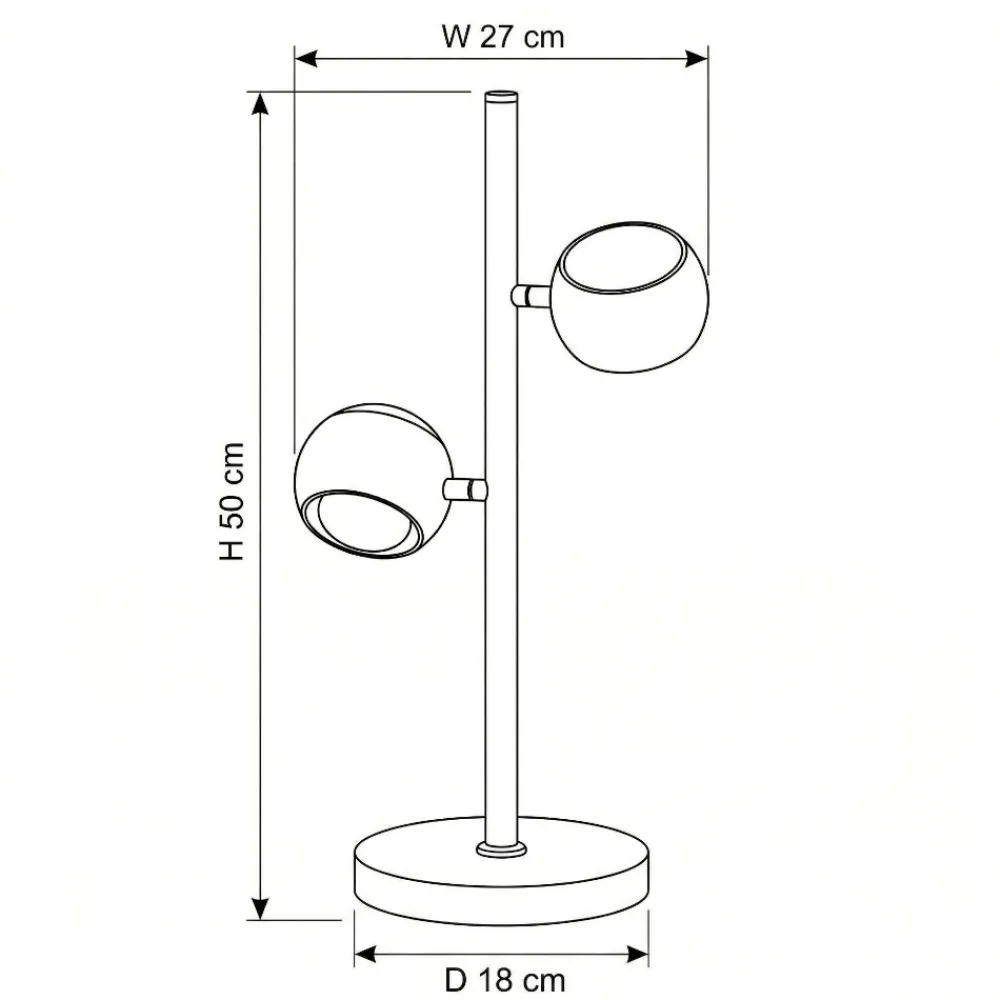 Lampade Da Tavolo-Selezionato da Mazzolaluce Lampada da tavolo bianca moderna 2 sfere orientabili led 2700k-6500k