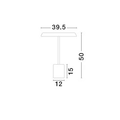 Lampade Da Tavolo-Selezionato da Mazzolaluce Lampada da tavolo bianca moderna led 3000k