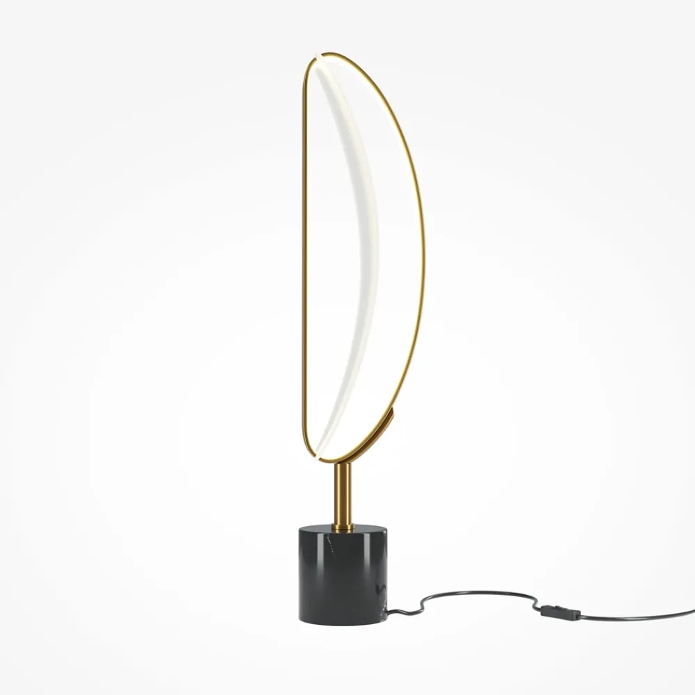 Lampade Da Tavolo-Maytoni Lampada da tavolo breeze struttura oro ottone led 15w 3000k