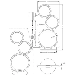 Lampade Da Tavolo-Selezionato da Mazzolaluce Lampada da tavolo cerchi moderna led 17w 3000k bianca dimmerabile