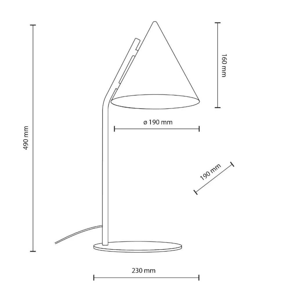 Lampade Da Tavolo-Selezionato da Mazzolaluce Lampada da tavolo cono nero design moderna
