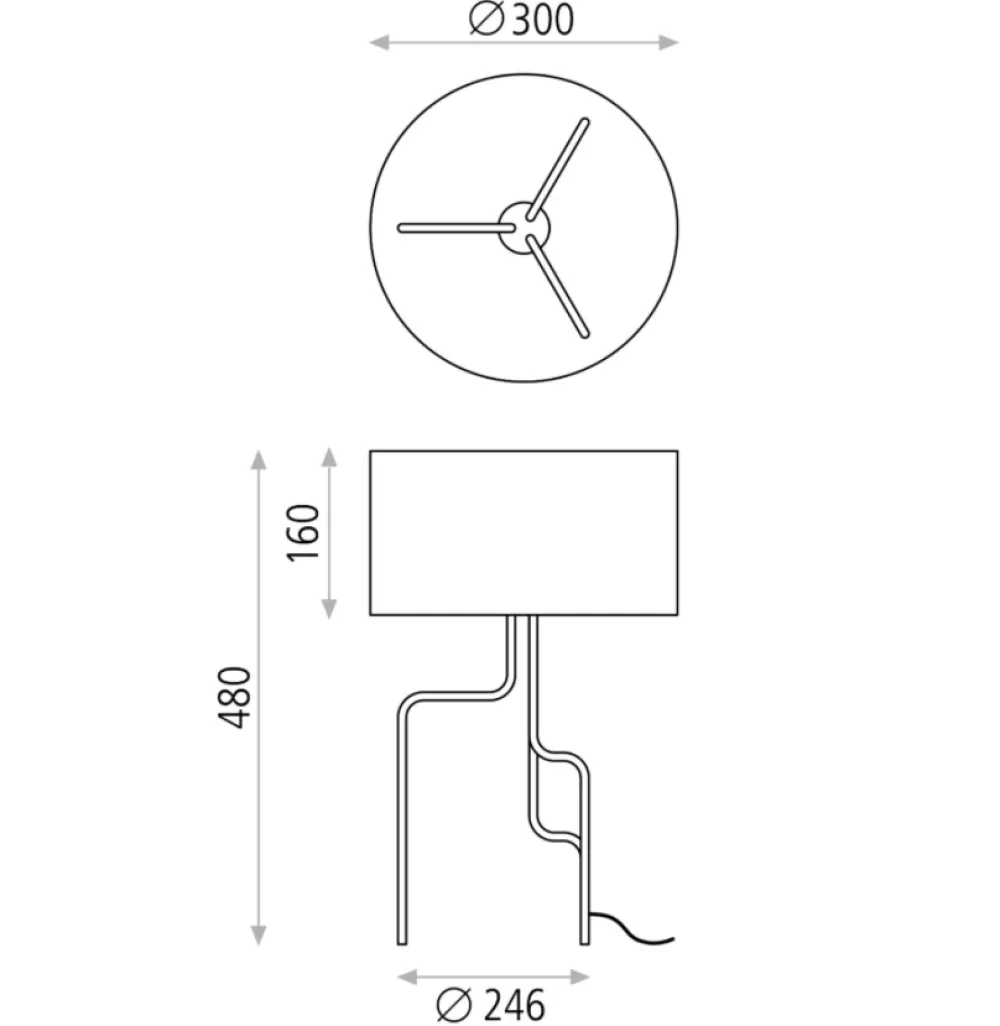 Lampade Da Tavolo-Selezionato da Mazzolaluce Lampada da tavolo design moderna metallo paralume tessuto nero