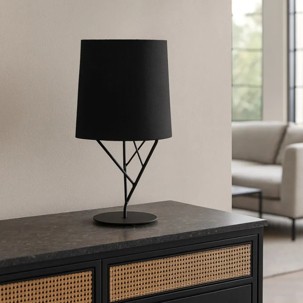 Lampade Da Tavolo-Selezionato da Mazzolaluce Lampada da tavolo design moderna nera per soggiorno