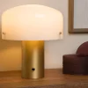 Lampade Da Tavolo-Selezionato da Mazzolaluce Lampada da tavolo design moderna oro vetro bianco touch dimmer