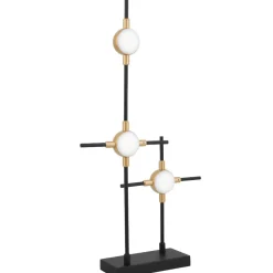 Lampade Da Tavolo-Selezionato da Mazzolaluce Lampada da tavolo design nera e oro led 3000k per soggiorno