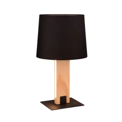 Lampade Da Tavolo-Selezionato da Mazzolaluce Lampada da tavolo di legno moderna paralume nero