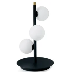 Lampade Da Tavolo-Sforzin Illuminazione Lampada da tavolo dimmerabile sfere vetro bianco pomi' miloox