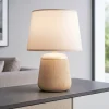 Lampade Da Tavolo-Ideal Lux Lampada da tavolo kali'-2 tl1 ceramica paralume rosa chiaro