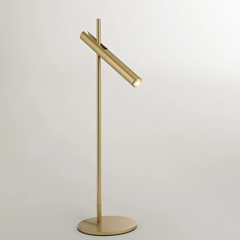 Lampade Da Tavolo-Perenz Illuminazione Lampada da tavolo led design moderna oro spazzolato sniper perenz