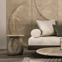 Lampade Da Tavolo-Perenz Illuminazione Lampada da tavolo led design moderna oro spazzolato sniper perenz