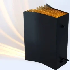 Lampade Da Tavolo-Selezionato da Mazzolaluce Lampada da tavolo libro di metallo nero oro