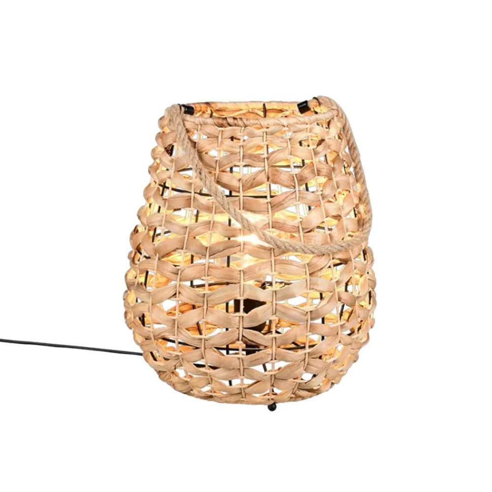 Lampade Da Tavolo-Selezionato da Mazzolaluce Lampada da tavolo marrone con paralume legno naturale