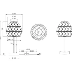 Lampade Da Tavolo-Selezionato da Mazzolaluce Lampada da tavolo marrone con paralume in canapa