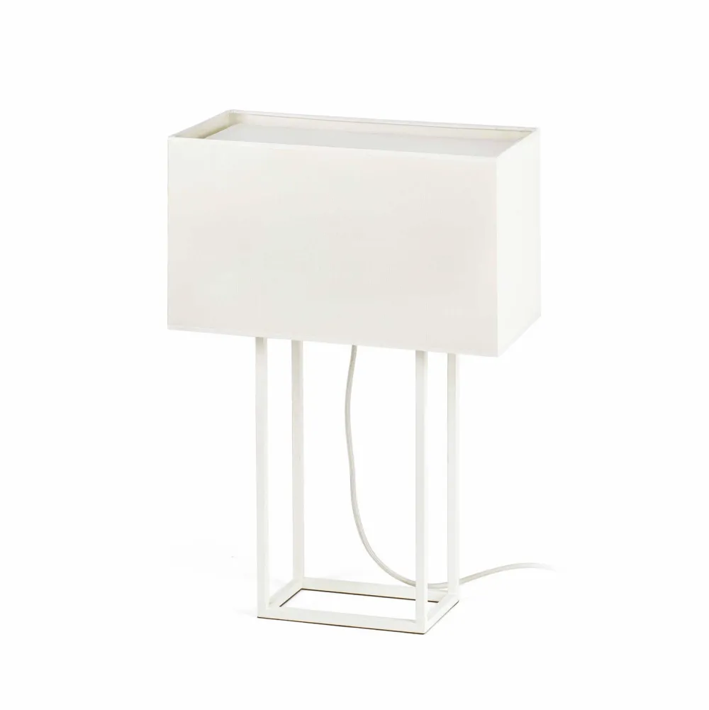 Lampade Da Tavolo-Selezionato da Mazzolaluce Lampada da tavolo moderna bianca rettangolare
