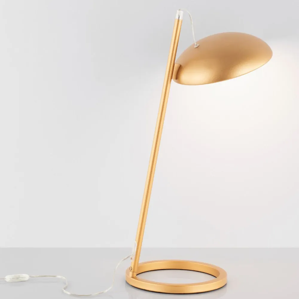 Lampade Da Tavolo-Selezionato da Mazzolaluce Lampada da tavolo moderna foglia oro led 3000k dimmerabile