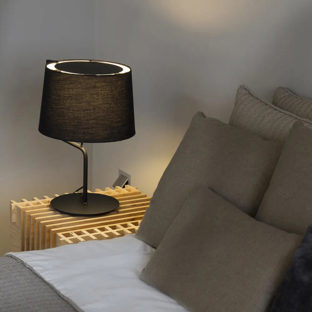 Lampade Da Tavolo-Selezionato da Mazzolaluce Lampada da tavolo moderna nera per soggiorno