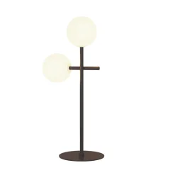 Lampade Da Tavolo-Selezionato da Mazzolaluce Lampada da tavolo moderna nera sfere vetro bianco