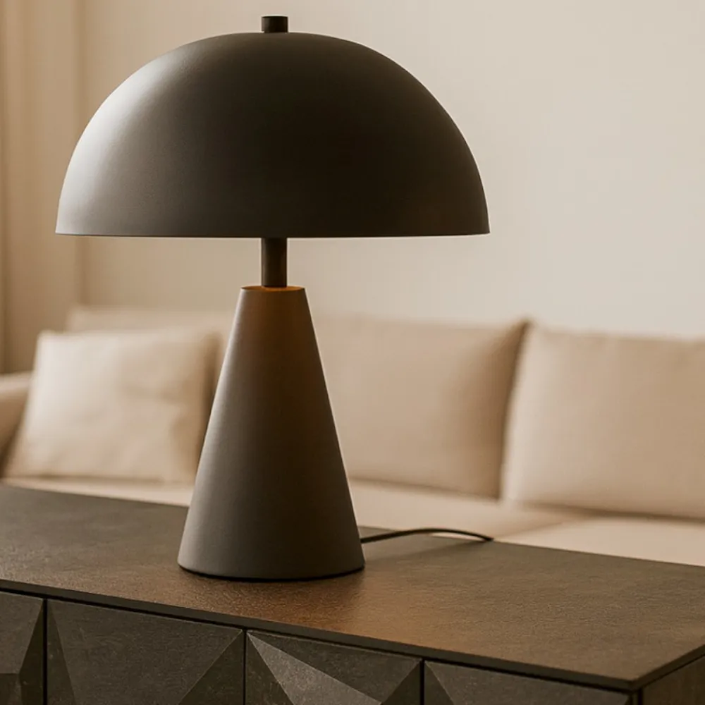 Lampade Da Tavolo-Selezionato da Mazzolaluce Lampada da tavolo moderna nero opaco