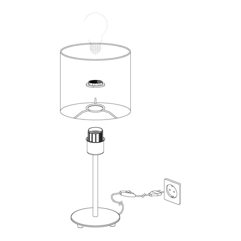 Lampade Da Tavolo-Eglo Lampada da tavolo moderna pasteri