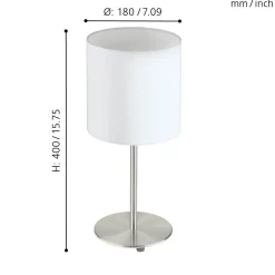 Lampade Da Tavolo-Eglo Lampada da tavolo moderna pasteri