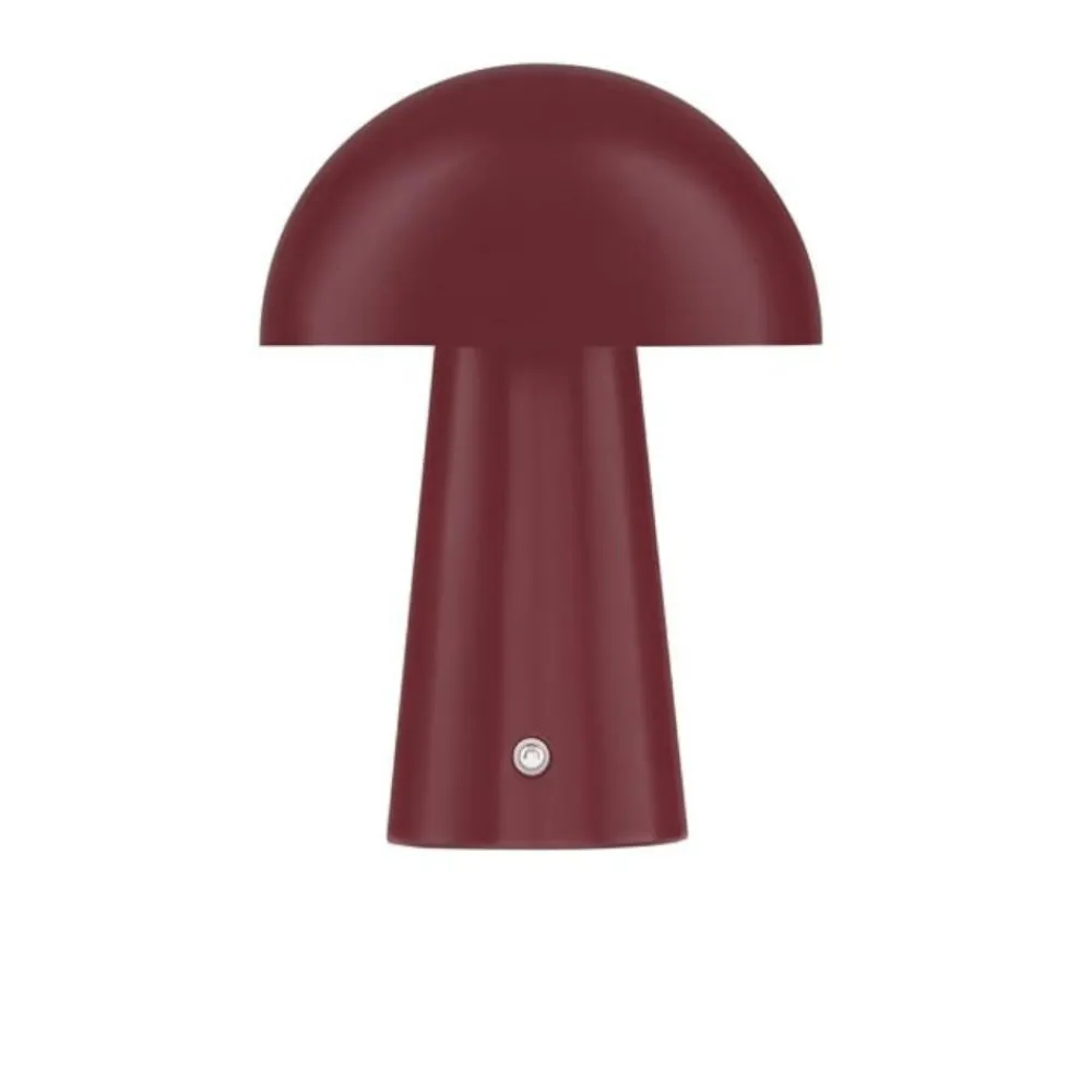 Lampade Da Tavolo-Selezionato da Mazzolaluce Lampada da tavolo moderna ricaricabile led 3000k bordeaux opaco portatile