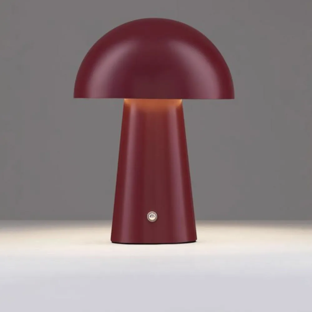 Lampade Da Tavolo-Selezionato da Mazzolaluce Lampada da tavolo moderna ricaricabile led 3000k bordeaux opaco portatile