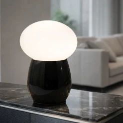 Lampade Da Tavolo-Fabas Luce Lampada da tavolo nera design moderna freddy