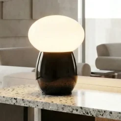 Lampade Da Tavolo-Fabas Luce Lampada da tavolo nera design moderna freddy