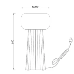 Lampade Da Tavolo-Selezionato da Mazzolaluce Lampada da tavolo nera design moderna sfera in vetro fume