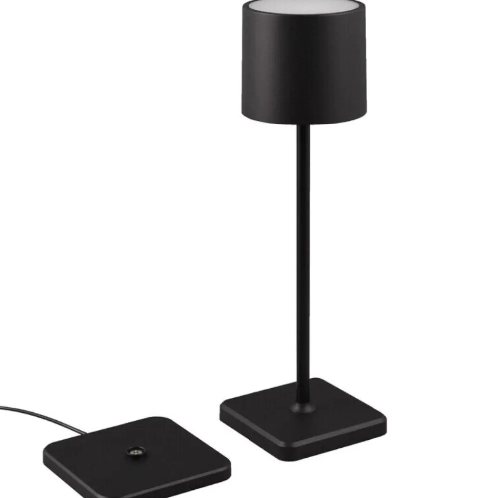Lampade Da Tavolino Esterno-Selezionato da Mazzolaluce Lampada da tavolo nera portatile senza fili moderna