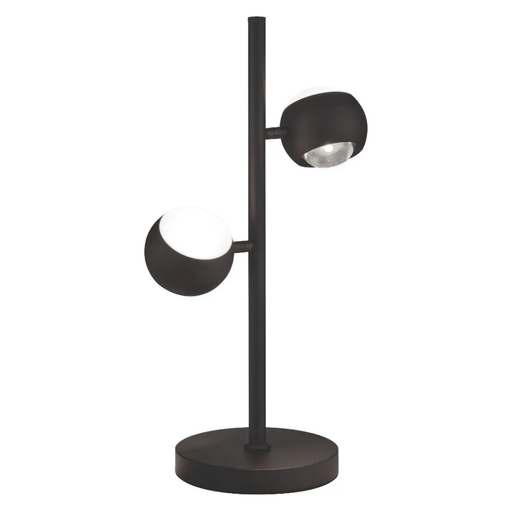 Lampade Da Tavolo-Selezionato da Mazzolaluce Lampada da tavolo nera 2 sfere led orientabili 2700k-6500k