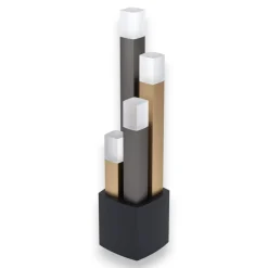 Lampade Da Tavolo-Eglo Lampada da tavolo nero marrone oro design moderna estanterios
