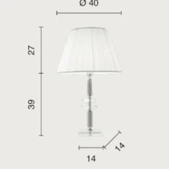 Lampade Da Tavolo-Selezionato da Mazzolaluce Lampada da tavolo ondaluce lg dido cromo classica