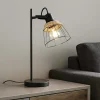 Lampade Da Tavolo-Selezionato da Mazzolaluce Lampada da tavolo orientabile per ufficio nero reticolo rattan