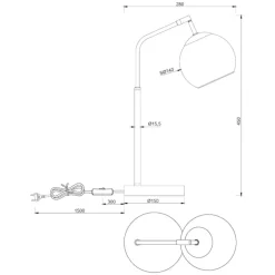 Lampade Da Tavolo-Selezionato da Mazzolaluce Lampada da tavolo orientabile base effetto marmo bianco cromo