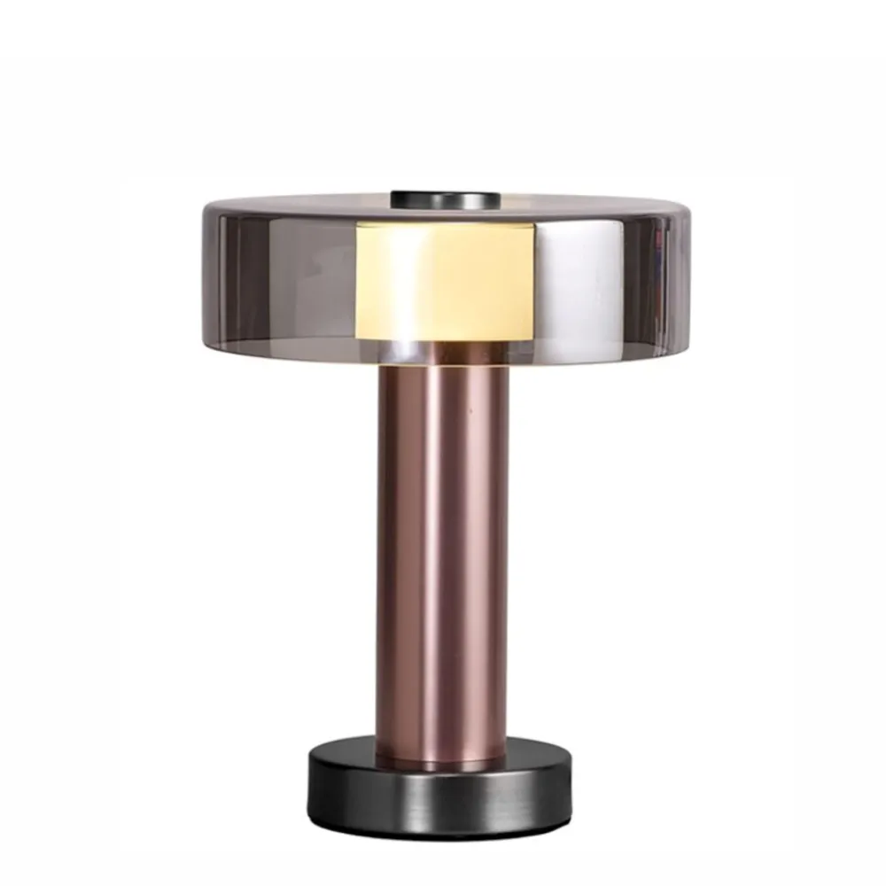 Lampade Da Tavolo-Selezionato da Mazzolaluce Lampada da tavolo oro rosa design moderna fume per camera daletto