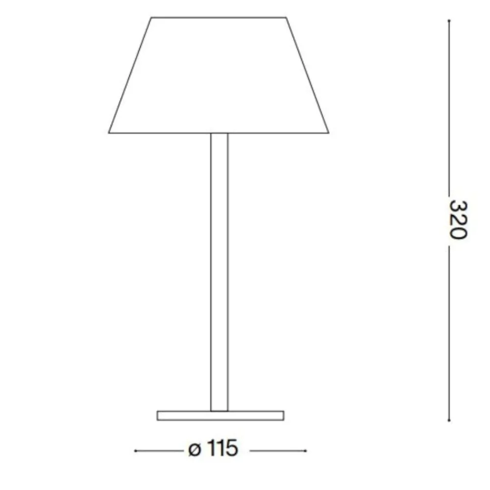 Lampade Da Tavolino Esterno-Ideal Lux Lampada da tavolo per esterno ip54 pure tl portatile corten led