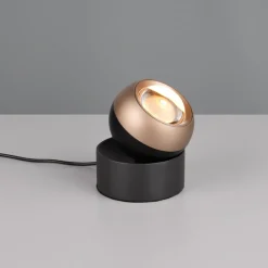 Lampade Da Tavolo-Selezionato da Mazzolaluce Lampada da tavolo per illuminare quadri nero caffe orientabile led 5w cct dimmerabile