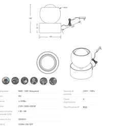 Lampade Da Tavolo-Selezionato da Mazzolaluce Lampada da tavolo per illuminare quadri nero caffe orientabile led 5w cct dimmerabile