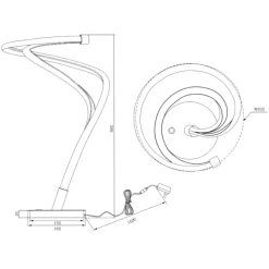 Lampade Da Tavolo-Selezionato da Mazzolaluce Lampada da tavolo per salotto led da 2300k a 4000k nera