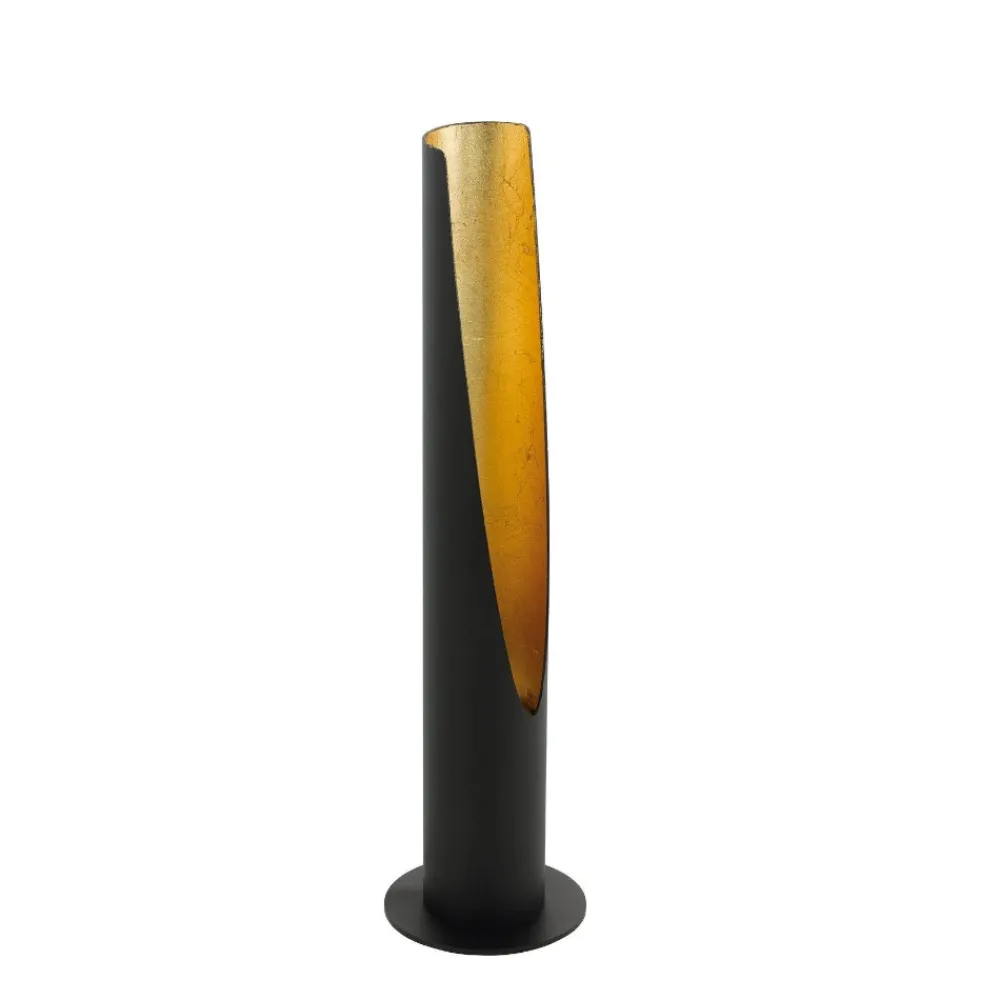 Lampade Da Tavolo-Eglo Lampada da tavolo per soggiorno moderno nero oro barbotto
