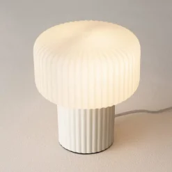 Lampade Da Tavolo-Maytoni Lampada da tavolo per soggiorno omaggio a fungo ceramica e vetro