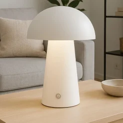 Lampade Da Tavolo-Selezionato da Mazzolaluce Lampada da tavolo portatile bianca led 3000k dimmerabile usb ricaricabile
