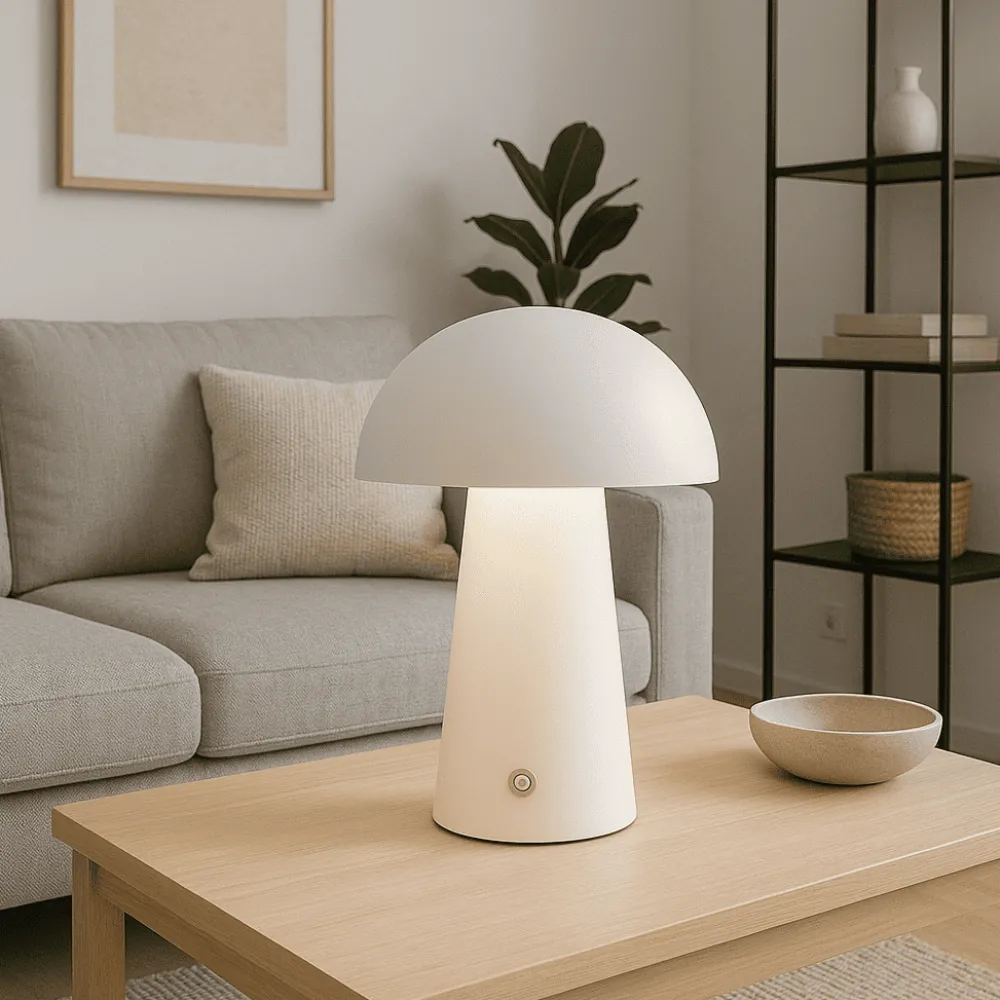 Lampade Da Tavolo-Selezionato da Mazzolaluce Lampada da tavolo portatile bianca led 3000k dimmerabile usb ricaricabile