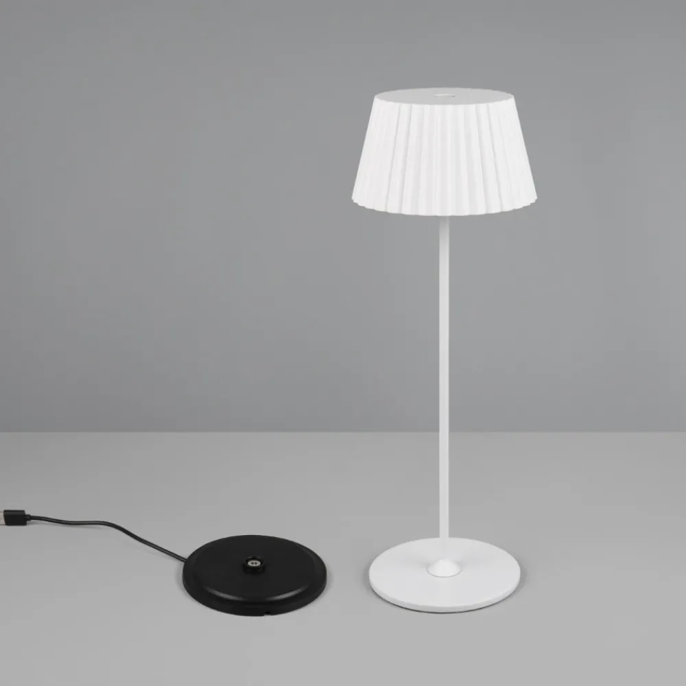 Lampade Da Tavolino Esterno-Selezionato da Mazzolaluce Lampada da tavolo portatile bianca ricaricabile led 3000k