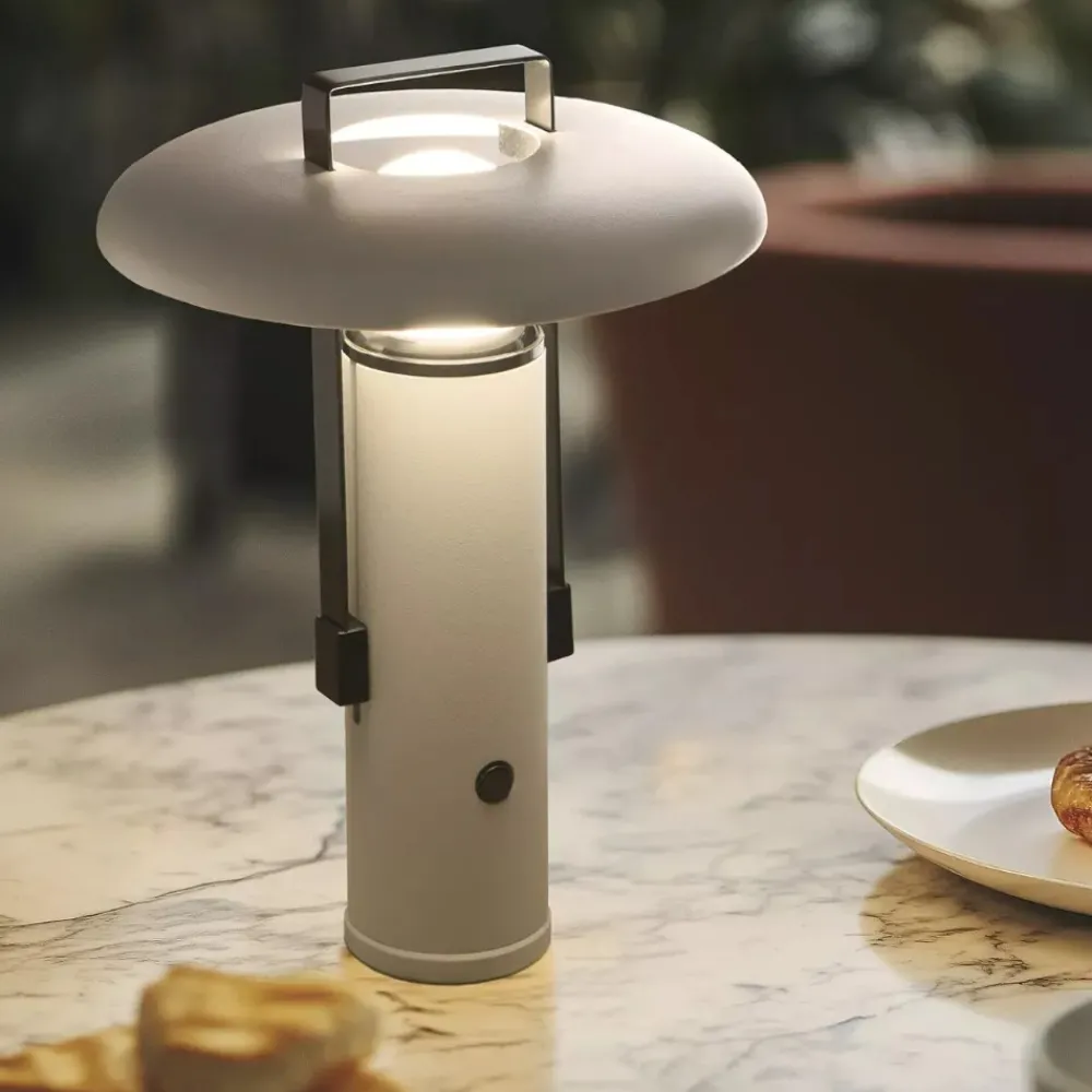 Lampade Da Tavolino Esterno-Linea Light Lampada da tavolo portatile senza fili camping bianca
