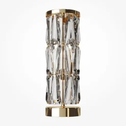 Lampade Da Tavolo-Maytoni Lampada da tavolo puntes per salotto oro in cristallo