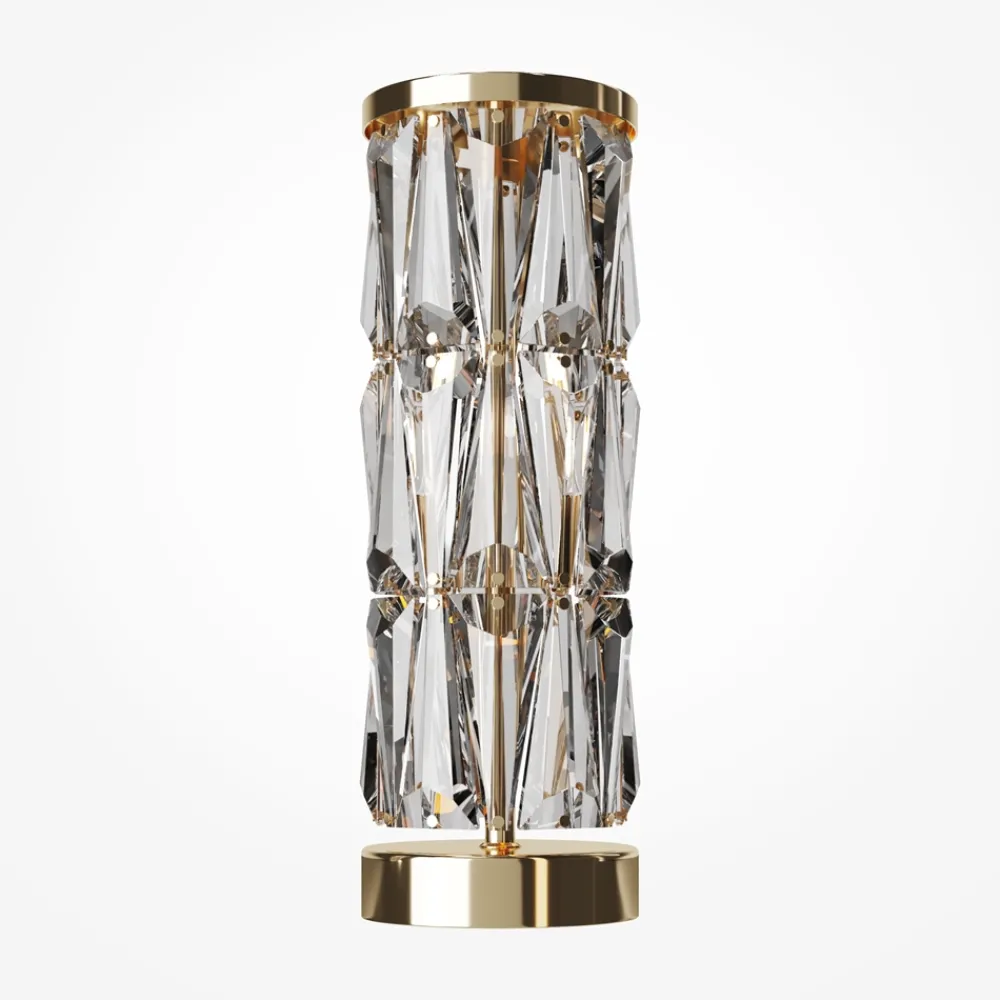 Lampade Da Tavolo-Maytoni Lampada da tavolo puntes per salotto oro in cristallo
